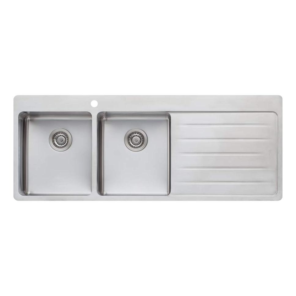 Oliveri Sonetto Double Bowl Sink with Drainer