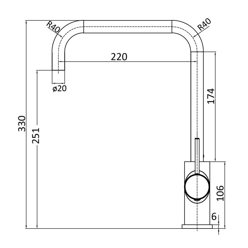 Hali Soft-Square Sink Mixer