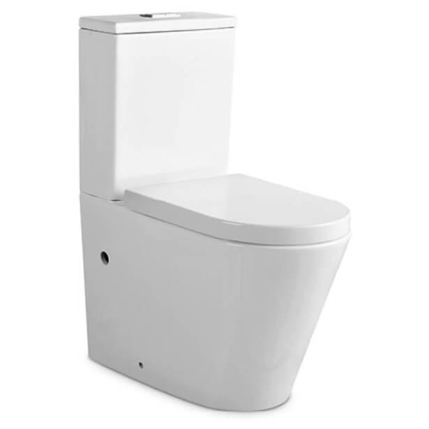 Torina Rimless Toilet Suite White  - Adjustable Universal Trap