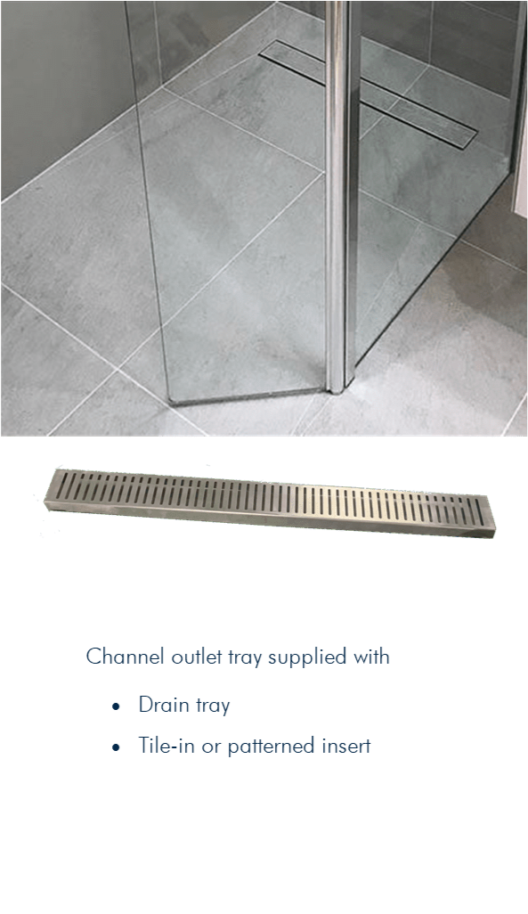 Tile-Over Shower Trays Wet Area Solutions (Channel outlet)