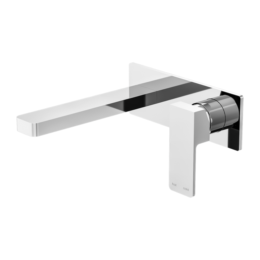 Celia Wall Basin/Bath Mixer With Spout Nero