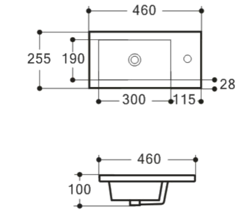 Gala Ceramic Top with Undermount Aulic