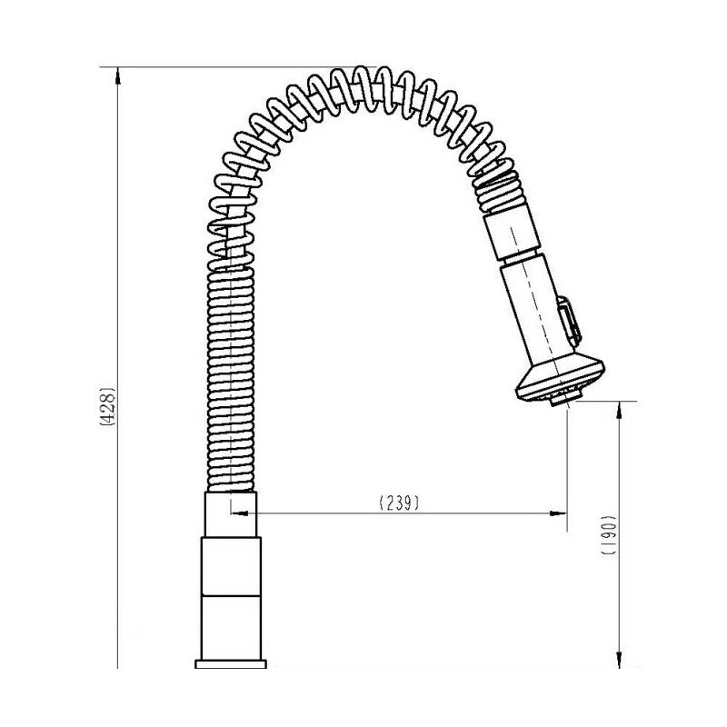 Nautica Coiled Kitchen Mixer with Pullout Innova