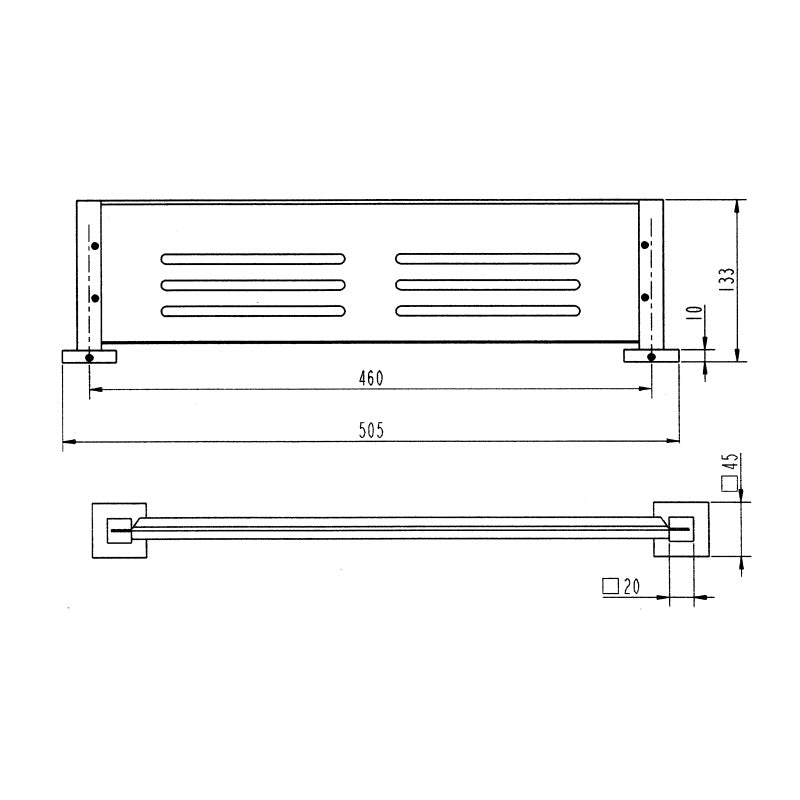 Nautica Metal Shower Shelf 505mm Innova