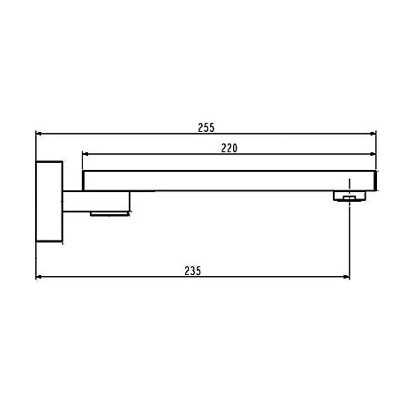 Nautica Swivel Square Bath Spout Innova