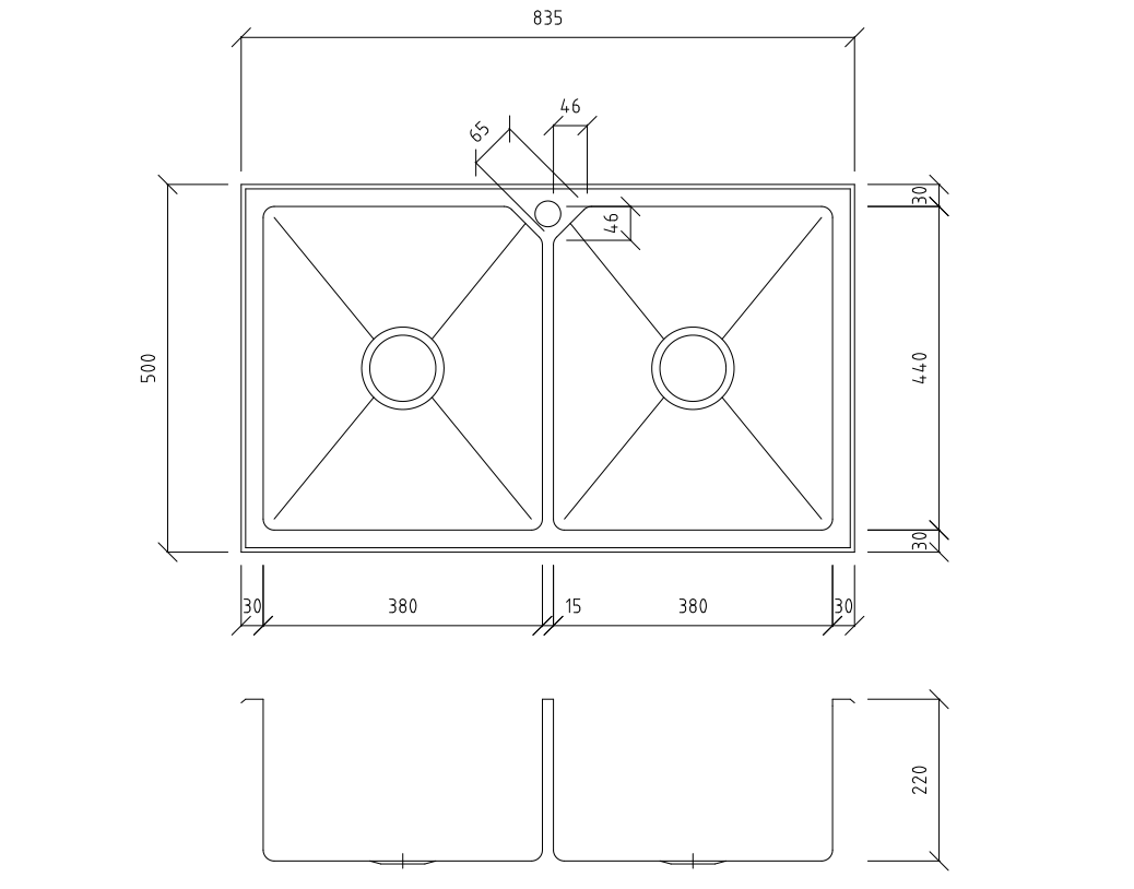 Novis Double Bowl Sink