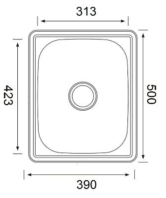 Yakka 30 Litre Inset Tub Standard Bypass